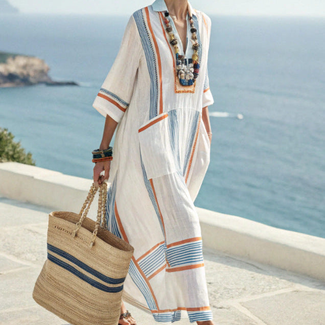 Rochie Caftan "Solange" | Cap Bleu & Ambre