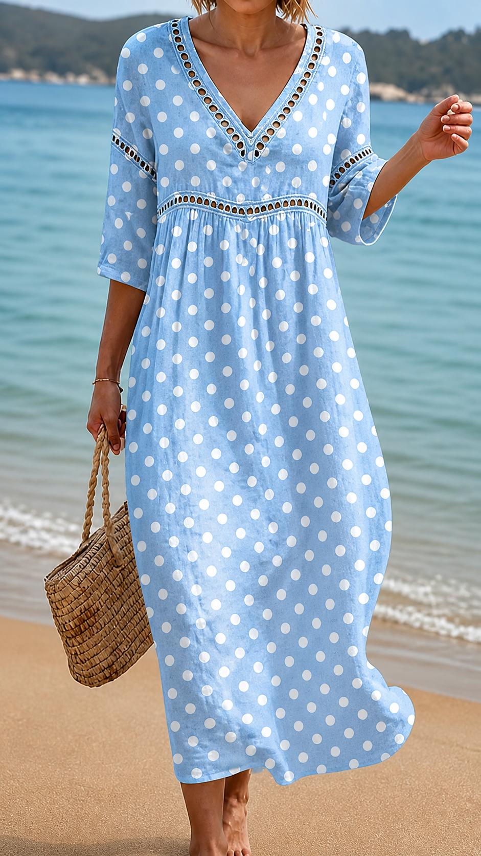 Colette | Rochie de Plajă cu Puncte Moale