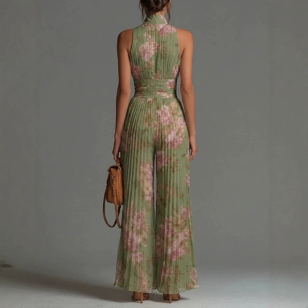 Celeste | Salopetă Elegantă Plisată