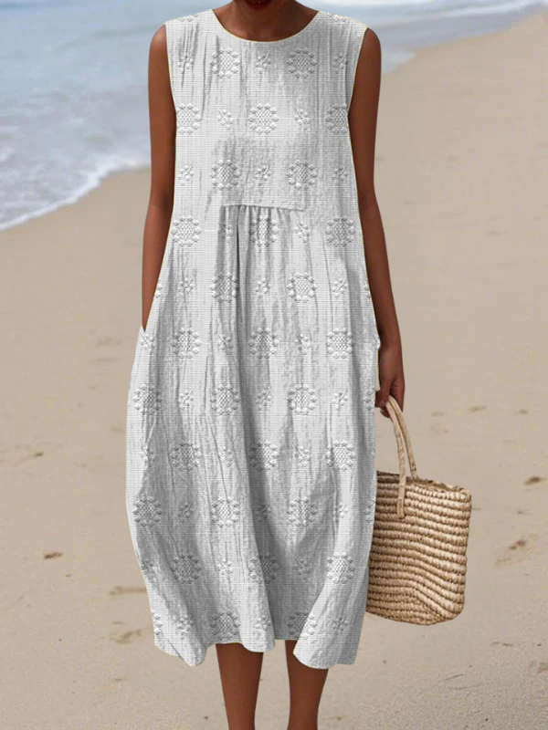 Rose | Rochie Midi Brodată