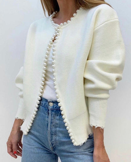 Per La | Cardigan cu perle (negru)