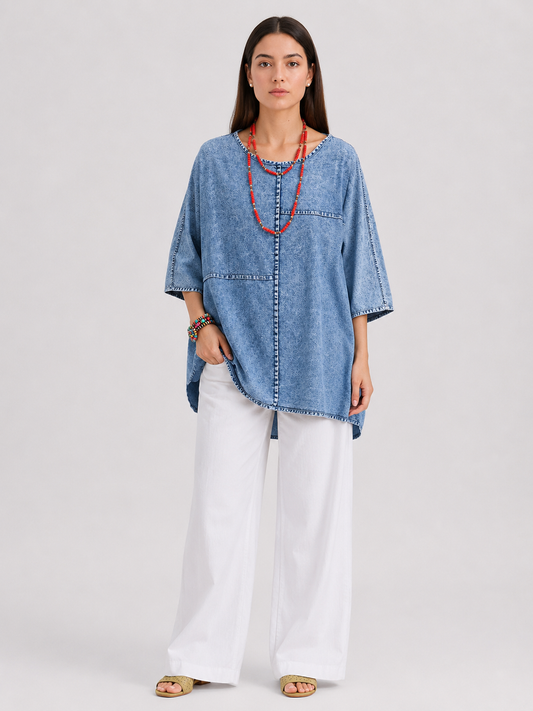 Bella | Bluză din denim