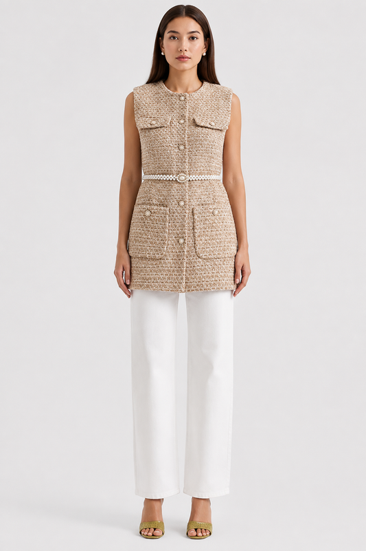 Tati | Vestă din tweed