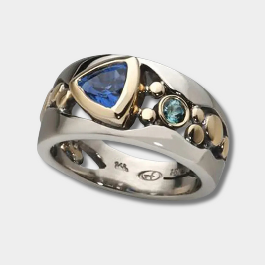 Inel Leonie | Vintage Cristal Albastru