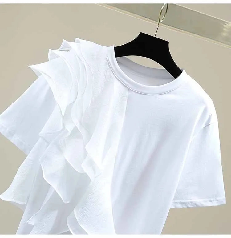 Lisi | Tricou cu volane