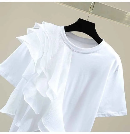 Lisi | Tricou cu volane