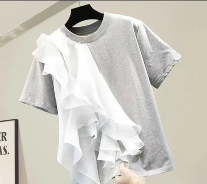 Lisi | Tricou cu volane