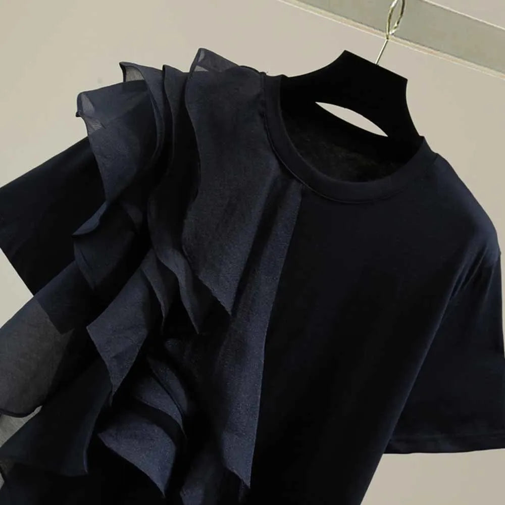 Lisi | Tricou cu volane