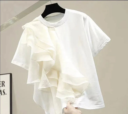 Lisi | Tricou cu volane