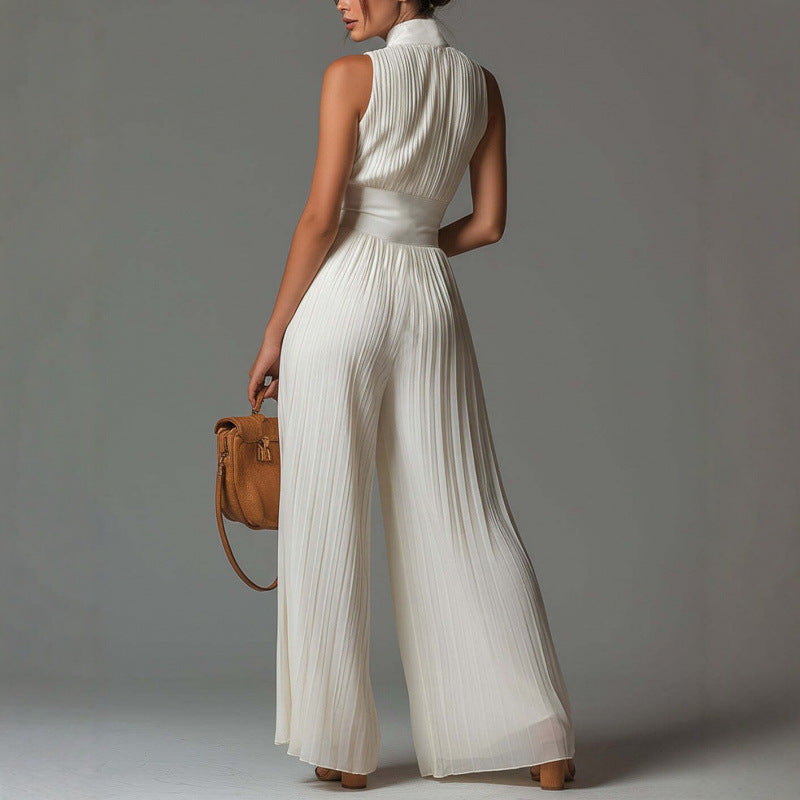 Celeste | Salopetă Elegantă Plisată