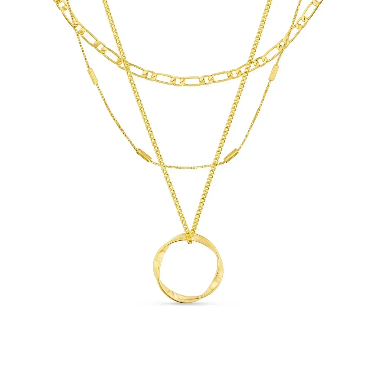 Aura | Set Coliere Suprapuse Golden Circle