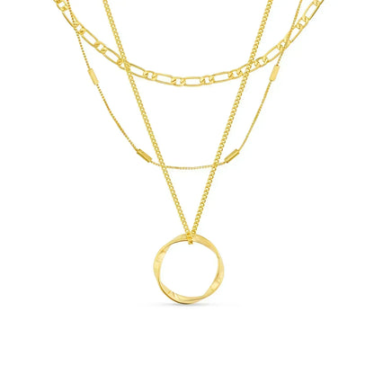 Aura | Set Coliere Suprapuse Golden Circle