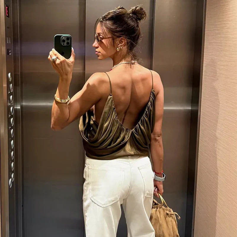 Heli | Top din satin