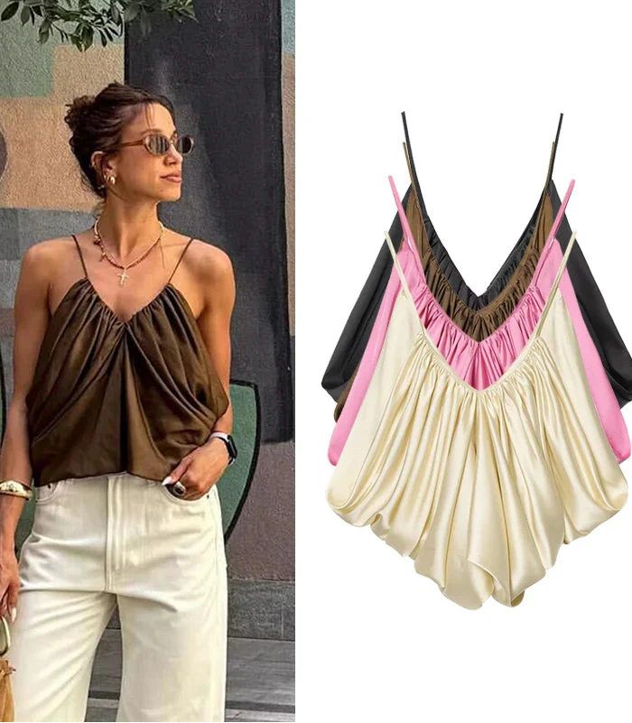 Heli | Top din satin