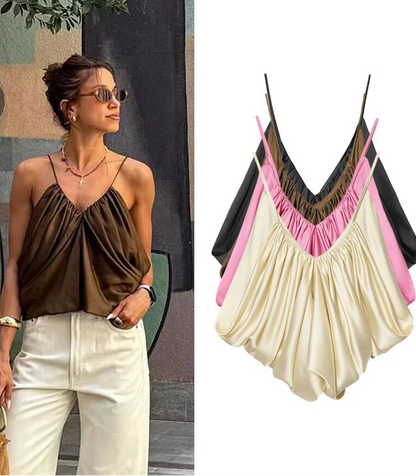 Heli | Top din satin