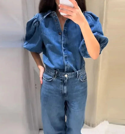 Eva | Top din denim