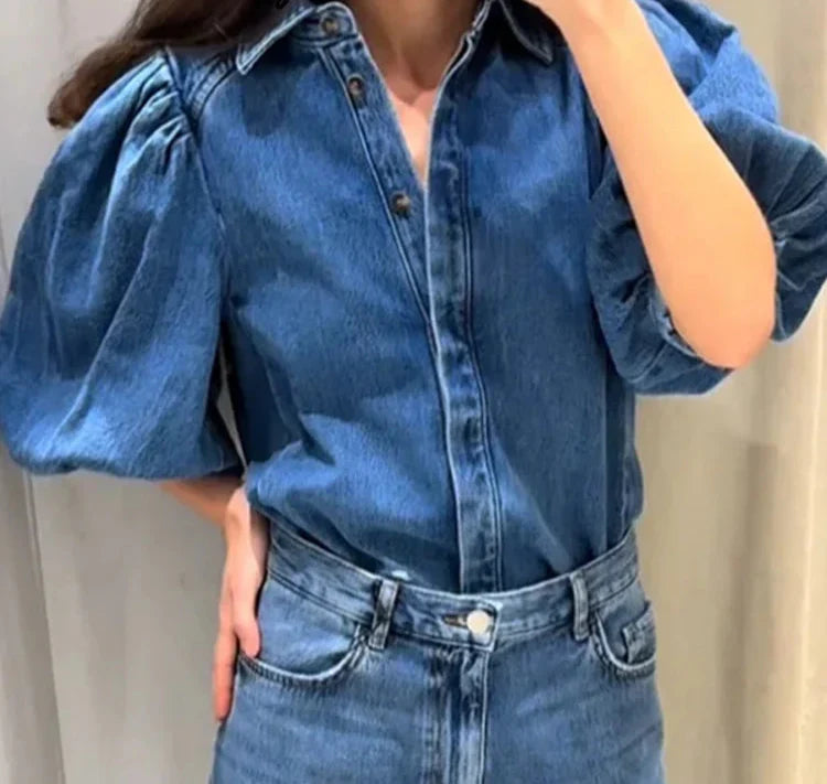 Eva | Top din denim