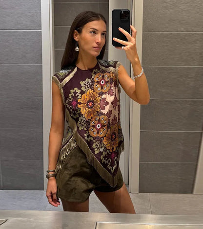Stefany | Top cu ciucuri