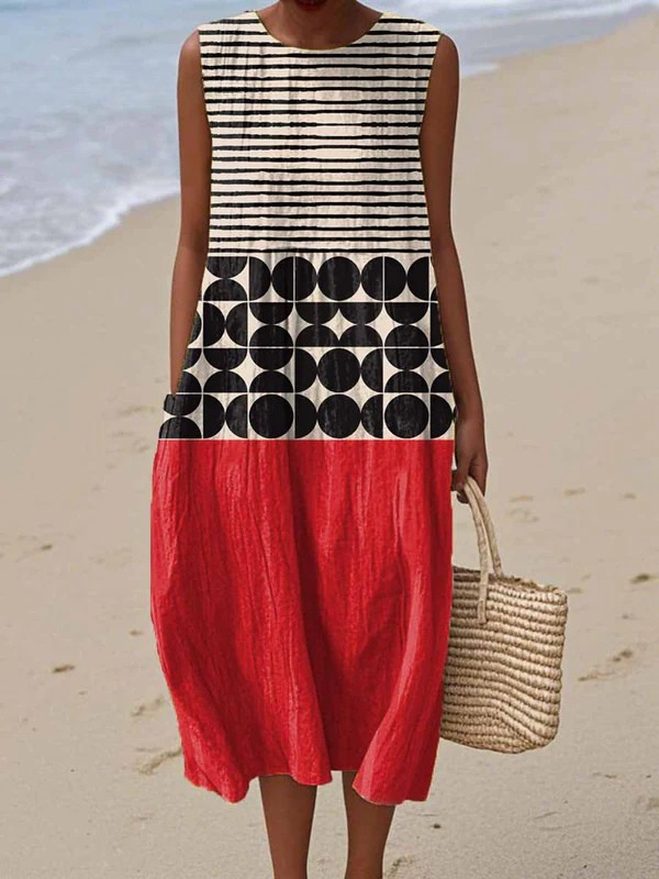 Jane | Rochie Midi Colorblock