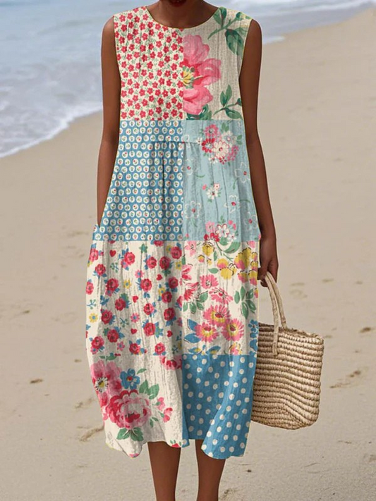 Anna | Rochie Midi Patchwork