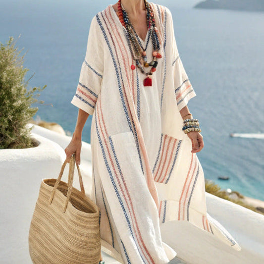 Isolde | Rochie Caftan cu spiritul Coastei de Azur