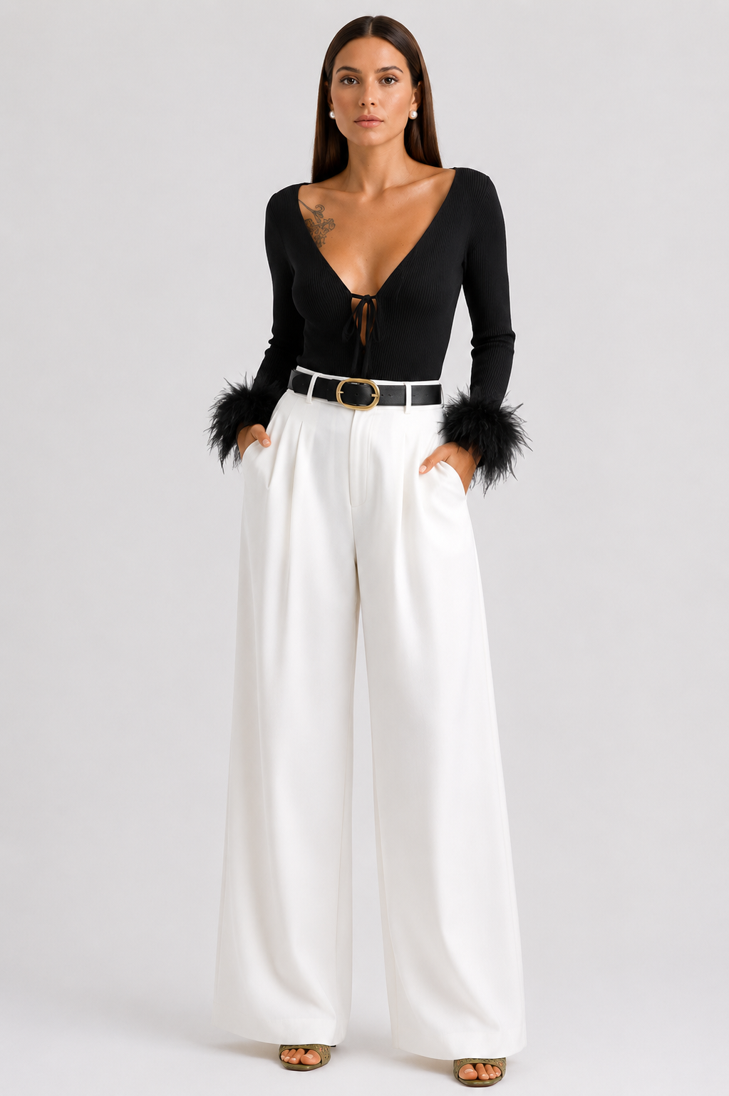 Revekka | Crop top cu pene