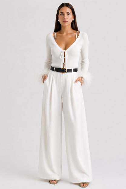 Revekka | Crop top cu pene