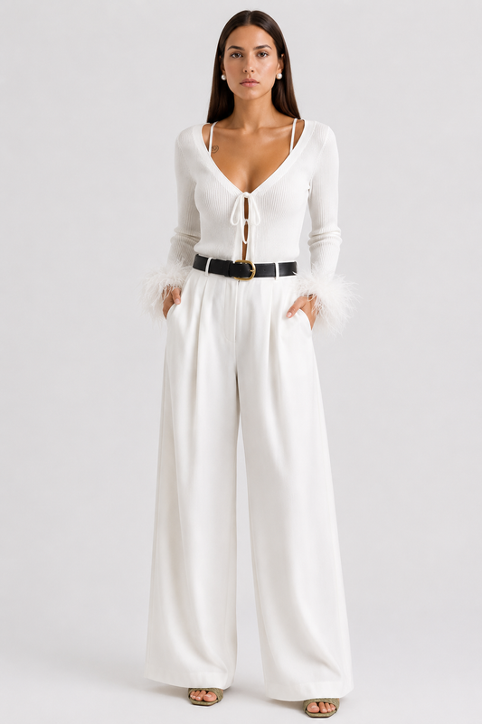 Revekka | Crop top cu pene