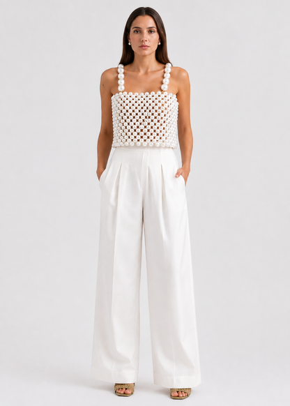 Rosa | Top cu perle