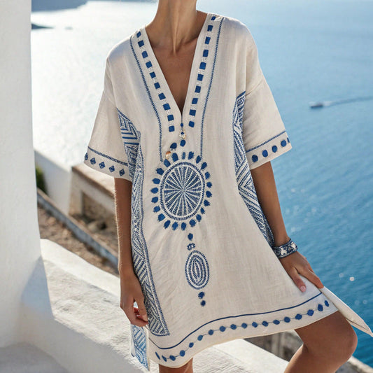 Mélina | Tunică roză de Santorini