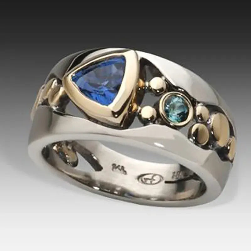 Inel Leonie | Vintage Cristal Albastru