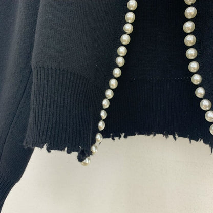 Per La | Cardigan cu perle (negru)