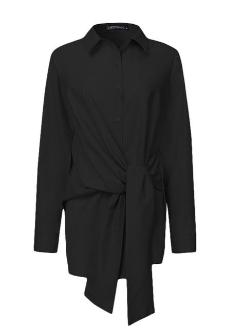 Zanze | Cămașă cu cordon (Plus Size)
