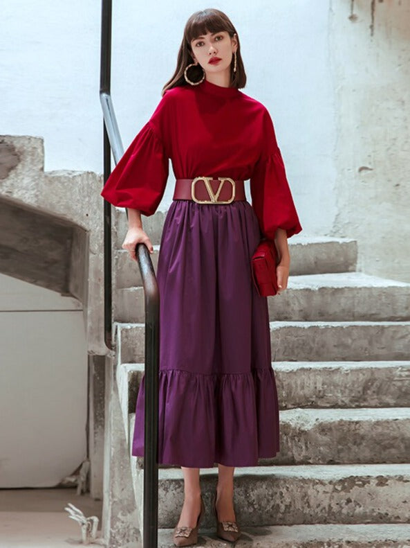 Rosabella | Set bluză și fustă vintage