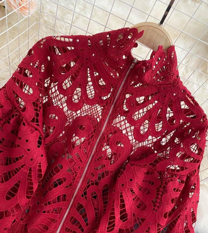 Vintage Crop | Bluză roșie