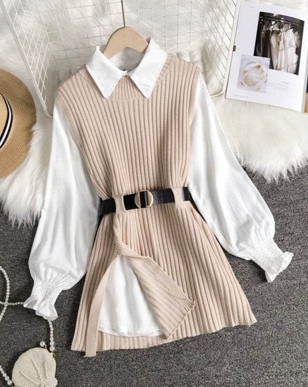 Veronica | Set cămașă și vestă