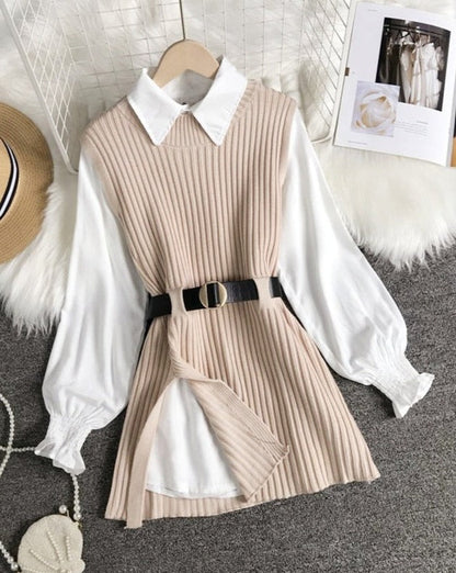 Veronica | Set cămașă și vestă