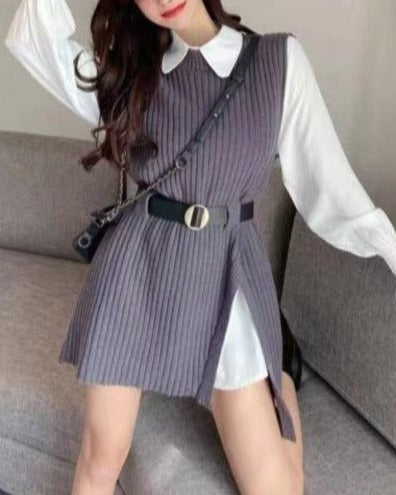 Veronica | Set cămașă și vestă