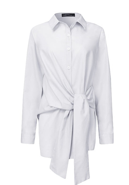 Zanze | Cămașă cu cordon (Plus Size)