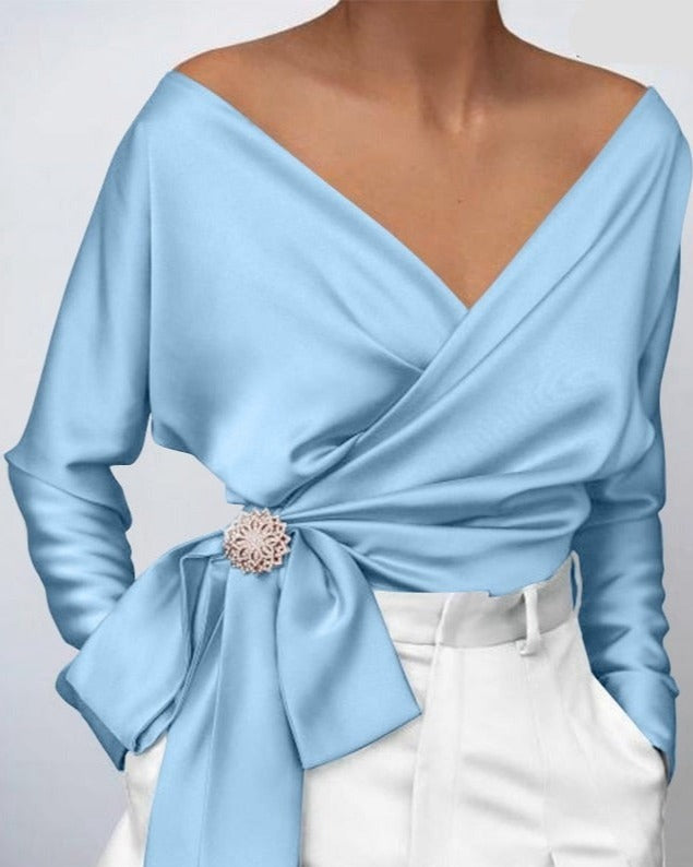 Vonda | Top din satin (Plus Size)