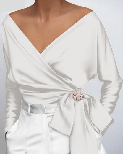 Vonda | Top din satin (Plus Size)