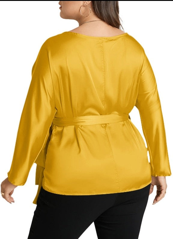 Vonda | Top din satin (Plus Size)