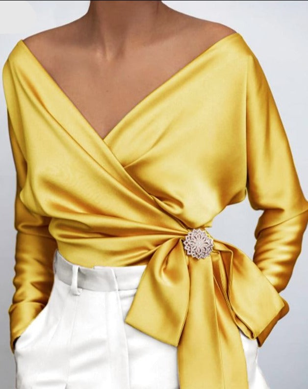 Vonda | Top din satin (Plus Size)