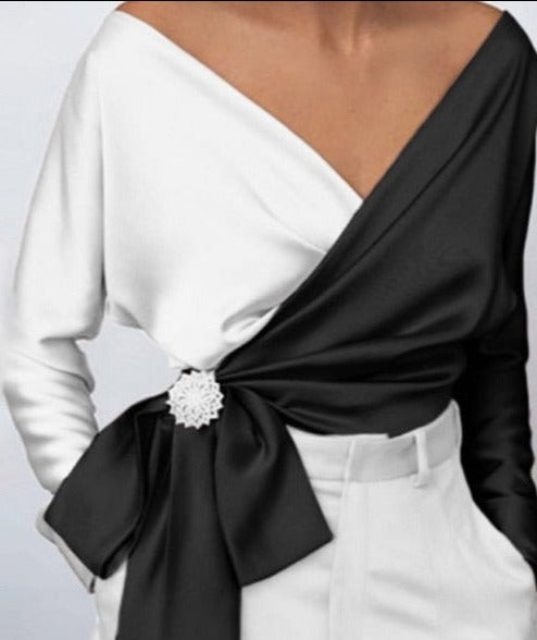 Vonda | Top din satin (Plus Size)
