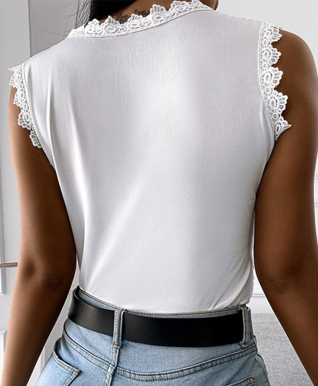 Floral | Top cu dantelă